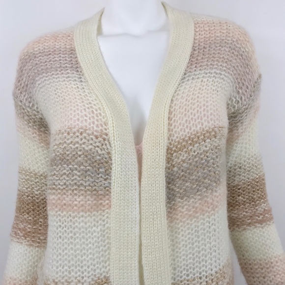 {Anthropologie} NUMPH Metallic Striped Cardigan - Picture 5 of 8